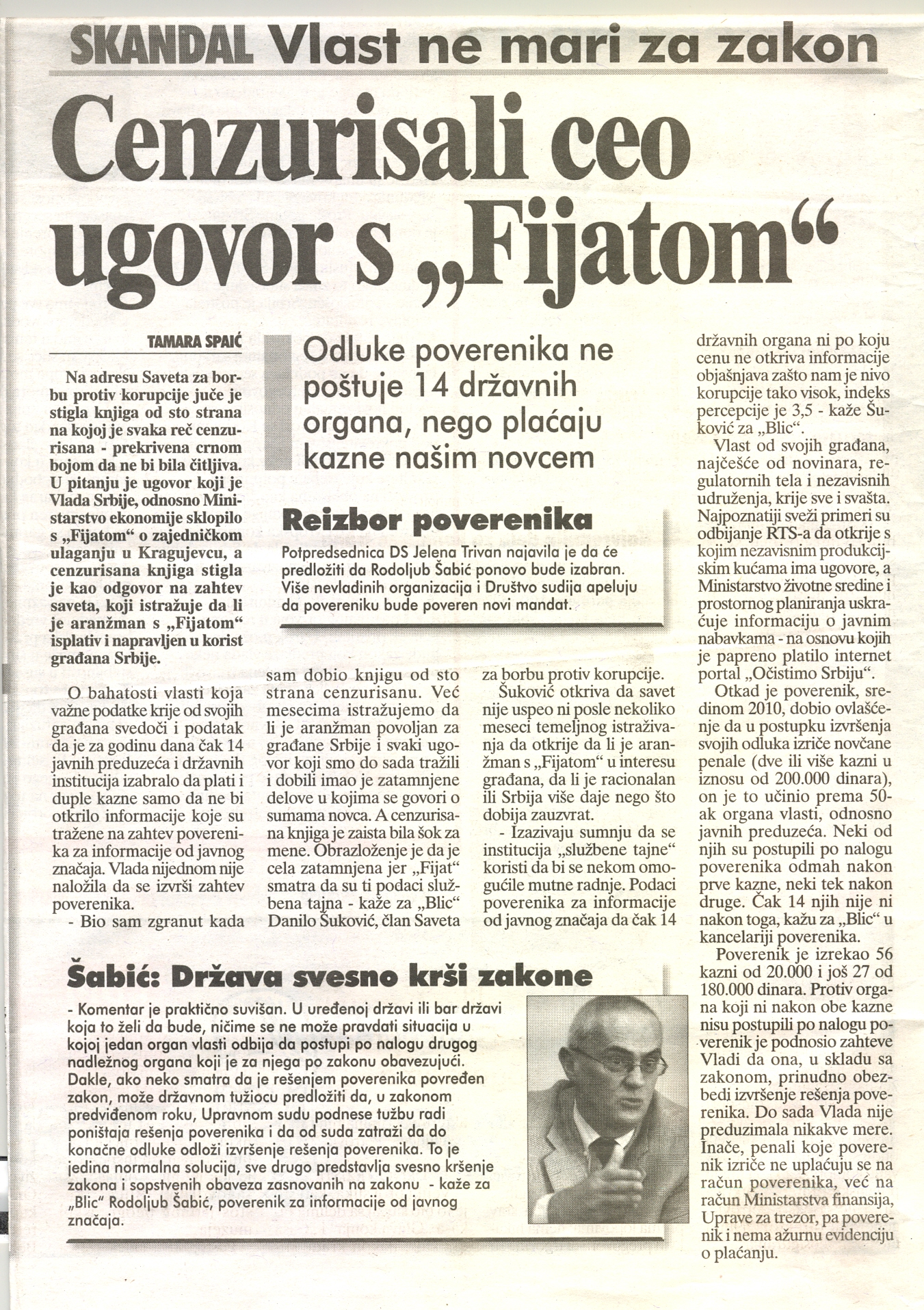 ceo tekst preuzet iz dnevnika Blic